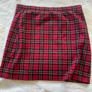 Plaid High-Rise mini skirt